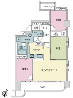 トーカンマンション天神南の間取図
