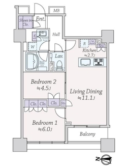 ザ　湾岸タワー　レックスガーデンの間取図