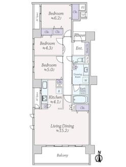 ライオンズマンション大宮大門町の間取図
