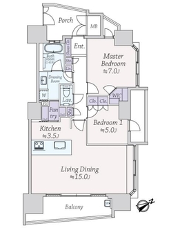 ディアメゾン白島オーナーズグレースの間取図