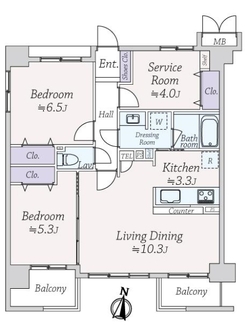 コートプラザ大宮の間取図