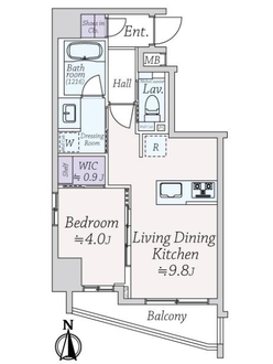 ヴァースクレイシア芦花公園ウエストの間取図