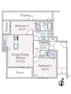 ロイヤルシーズン新宿柏木の間取図