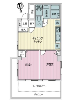 ライオンズマンション荒川遊園の間取図