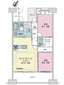 ひろしまガーデンガーデンサウスタワーの間取図