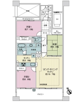 フレストスクエア元植田の間取図