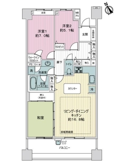 ライオンズヒルズ上池台の間取図