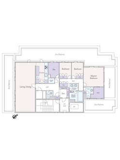 エクセラーアビタ四谷の間取図