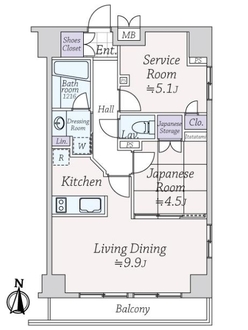 アプレシティ両国の間取図