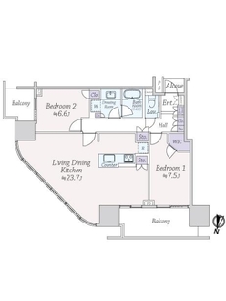 二子玉川ライズ　タワー＆レジデンス　タワーイーストの間取図
