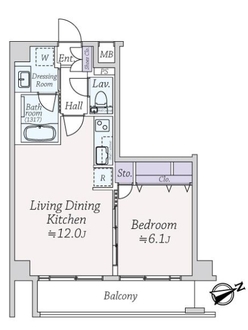 ラ・アトレレジデンス下総中山の間取図