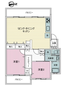 ハイネス稲毛の間取図