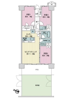 レジデントプレイス西葛西の間取図