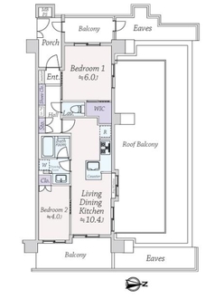 グローベル　ザ・シーズン鷺ノ宮パークスの間取図