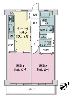 調布たま川台住宅の間取図