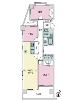 ライオンズマンション呼続公園の間取図