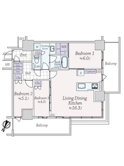 ルフォン　ザ・タワー大塚の間取図