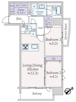 デュオヒルズ川口元郷ＥＳＴの間取図