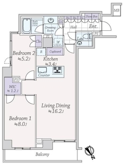 パーク　レ・ジェイド白金レジデンスの間取図