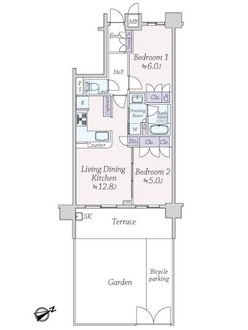 プレシス武蔵野中央公園の間取図
