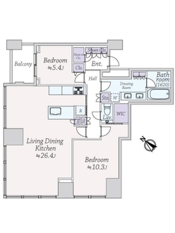 シティタワー麻布十番の間取図