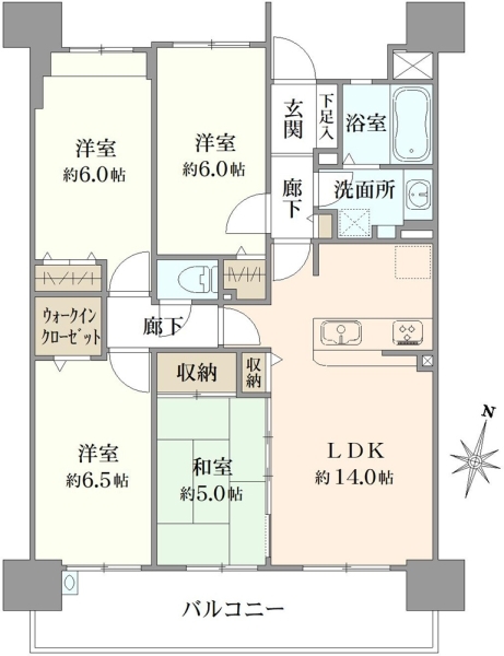キララガーデンフロントコートの間取図