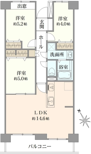 西船橋二丁目パーク・ホームズの間取図