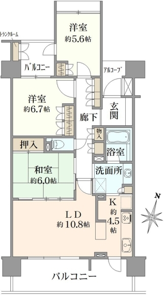 エルプレシアの間取図