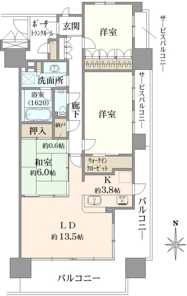 フォレシアムコンフォートタワーの間取図