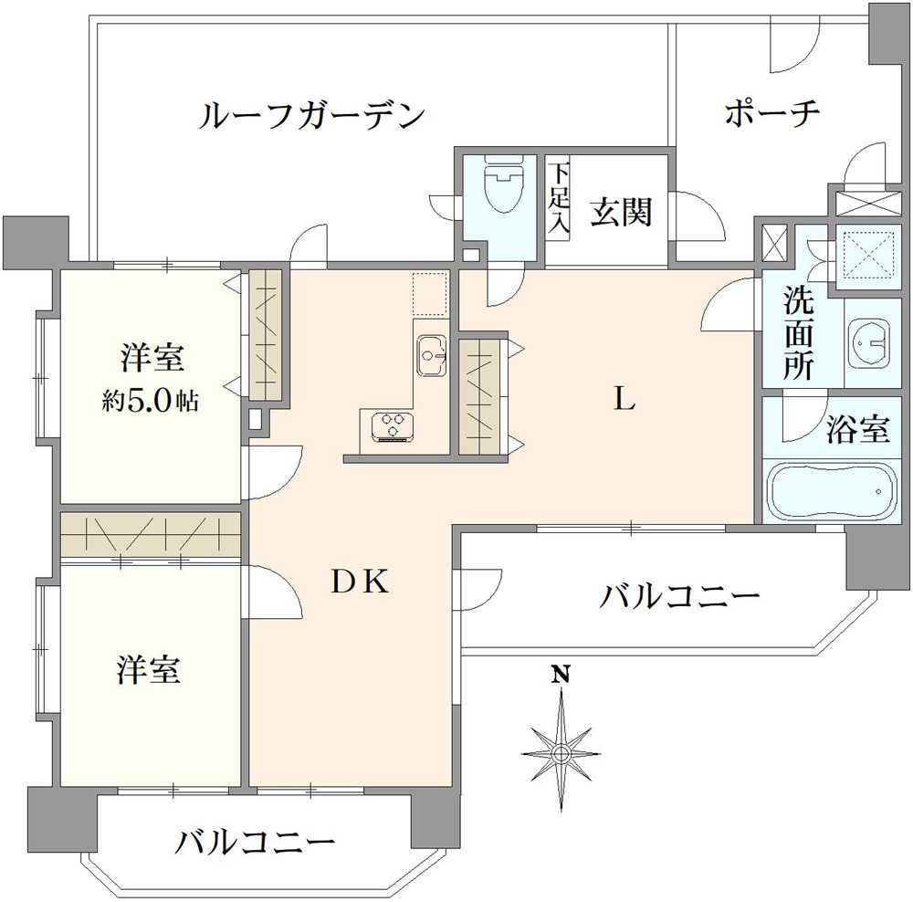 パール岸谷公園の間取図