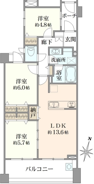 クレッセント横濱ベイシスの間取図