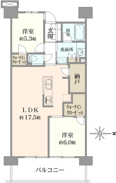 プラウドシティ吉祥寺B棟の間取図