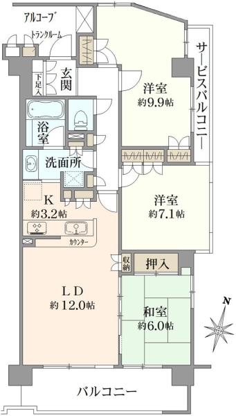 グランシーナ田無エアマークスの間取図