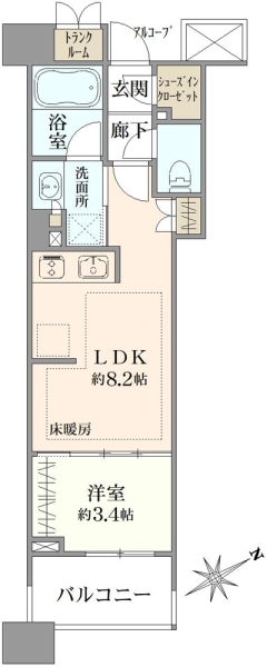 リビオレゾン横浜鶴見ステーションサイトの間取図
