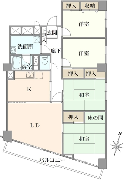 オーク荻窪マンションの間取図