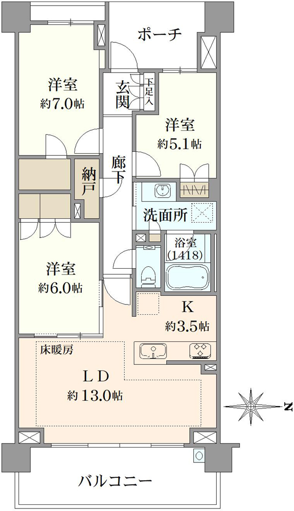 プラウドシティ阿佐ヶ谷フォレストB-4棟の間取図