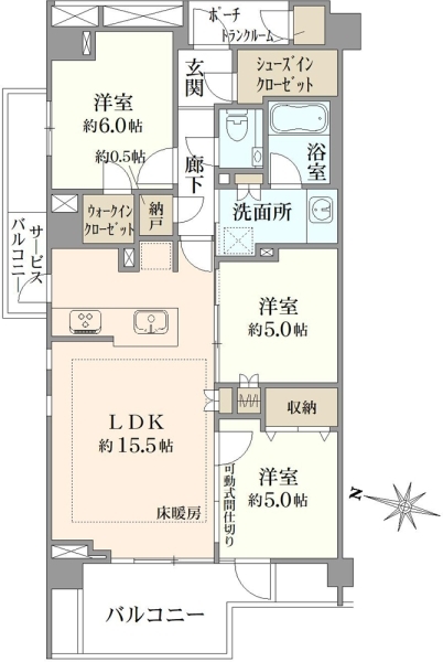 プラウド平和台テラスの間取図