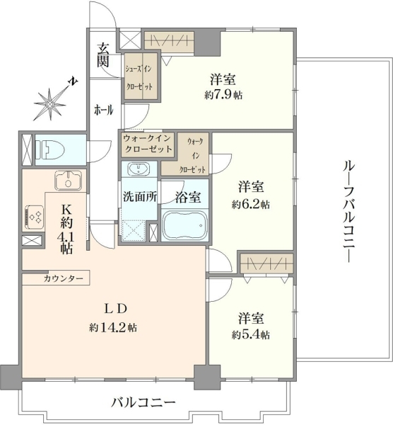 パルミナード尾山台壱番館の間取図