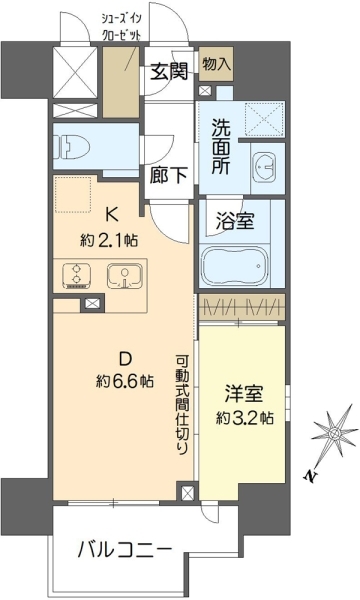 リビオレゾン靭公園の間取図