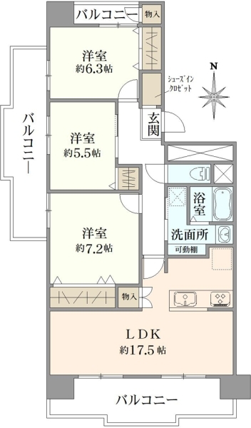 森之宮パークサイドコーポの間取図