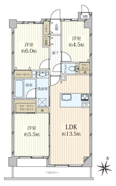 ダイアパレスグランジェ柴又の間取図