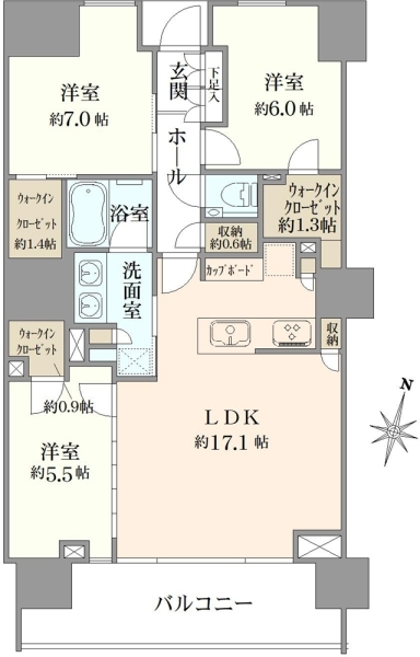 パークシティ高田馬場の間取図