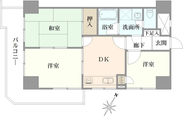 ライオンズマンション金町第2の間取図