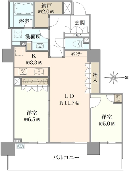 ザ・ステージオパークフロントタワーの間取図