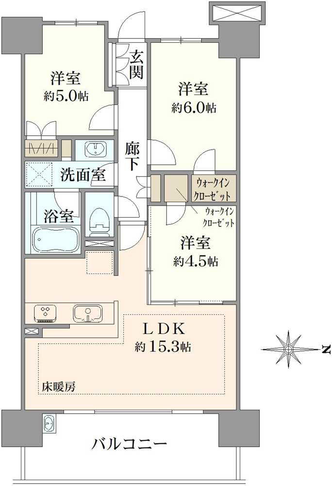 シティテラス戸田公園の間取図