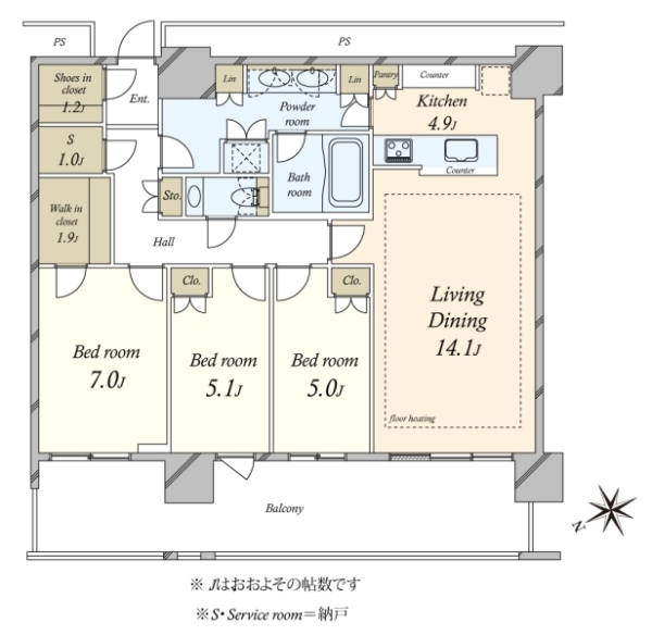 パークタワー品川ベイワードの間取図