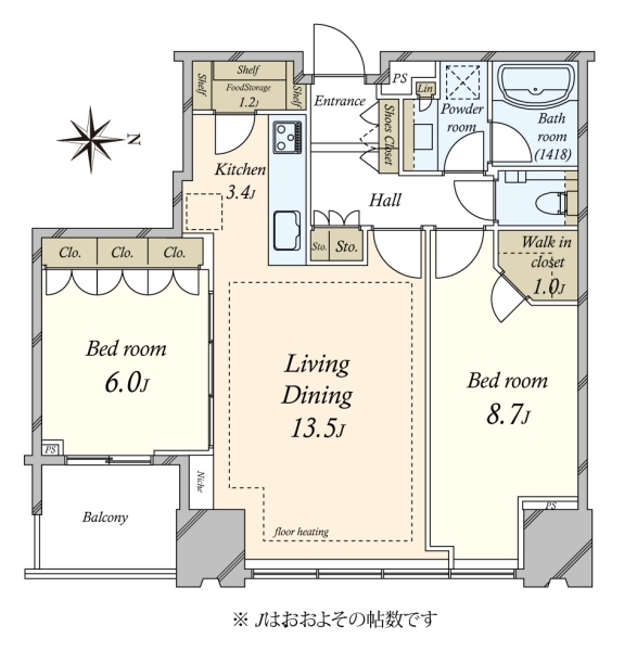 シティタワーズ豊洲ザ・ツインノースタワーの間取図