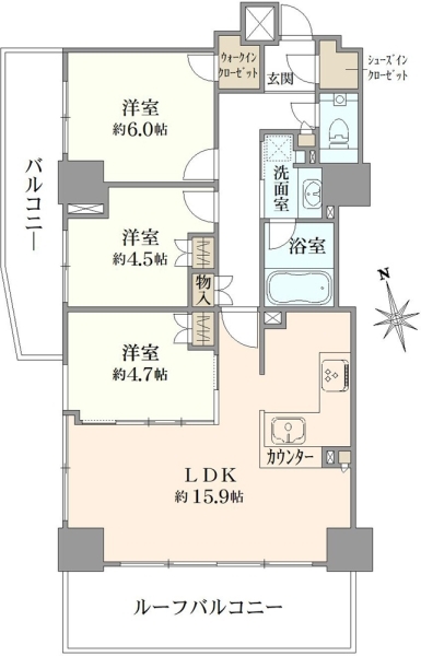 シティタワー大泉学園の間取図