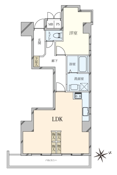 ライオンズマンション上六第三の間取図