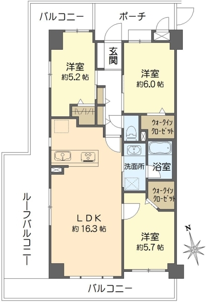 イトーピア北畠の間取図